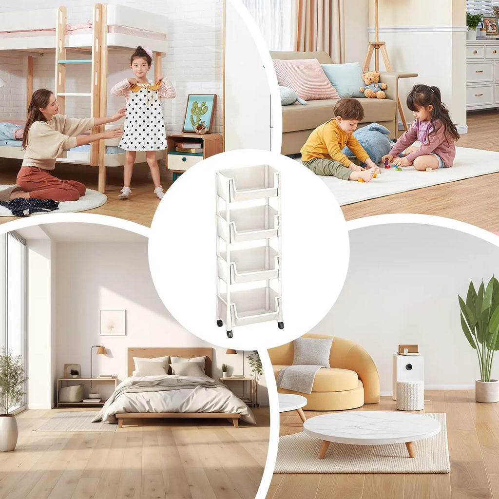 Multi-Layer Rolling Storage Cart – Space-Saving Home Organizer