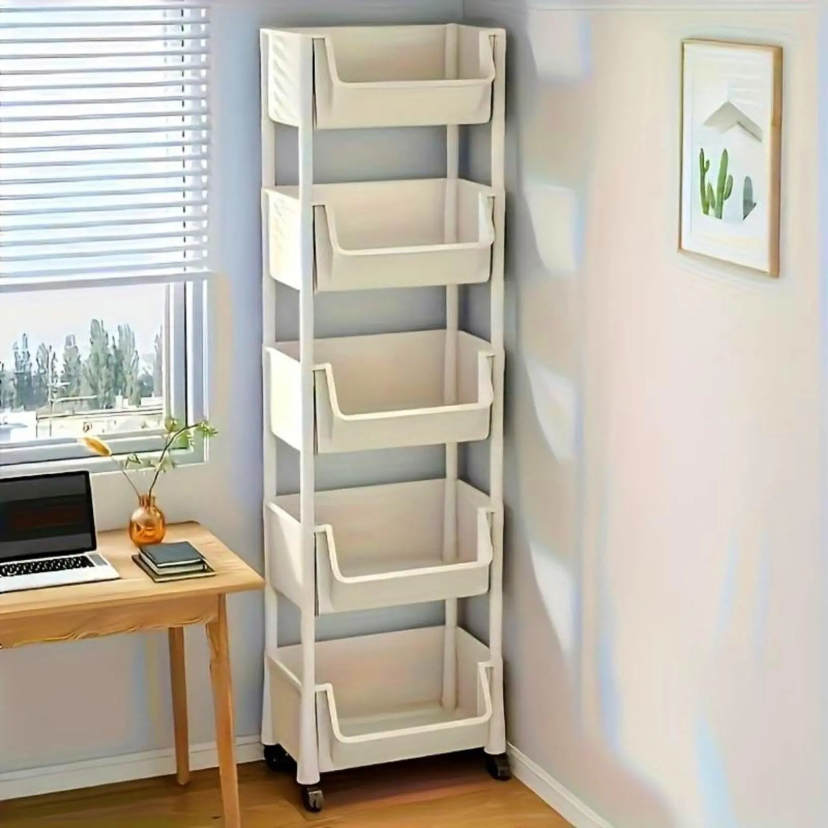 Multi-Layer Rolling Storage Cart – Space-Saving Home Organizer