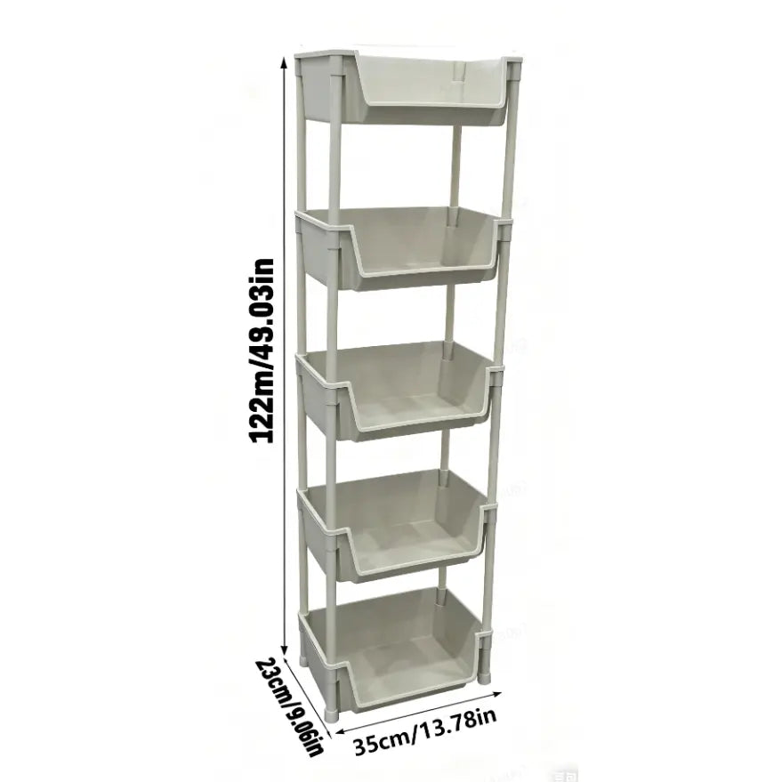 Multi-Layer Rolling Storage Cart – Space-Saving Home Organizer