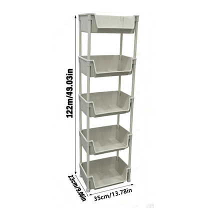 Multi-Layer Rolling Storage Cart – Space-Saving Home Organizer