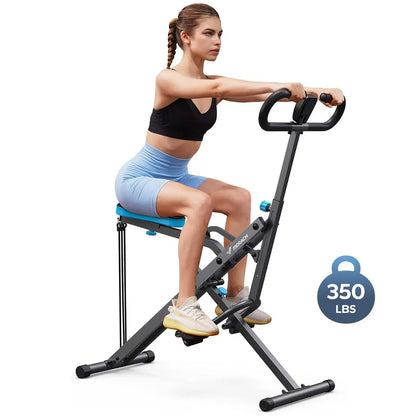 Summervibes Foldable 2-in-1 Squat Row Machine | Full Body Home Workout Equipment for Glutes & Legs (350lbs Capacity)