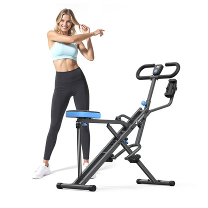 Summervibes Foldable 2-in-1 Squat Row Machine | Full Body Home Workout Equipment for Glutes & Legs (350lbs Capacity)