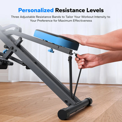 Summervibes Foldable 2-in-1 Squat Row Machine | Full Body Home Workout Equipment for Glutes & Legs (350lbs Capacity)