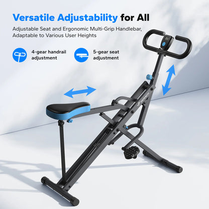Summervibes Foldable 2-in-1 Squat Row Machine | Full Body Home Workout Equipment for Glutes & Legs (350lbs Capacity)