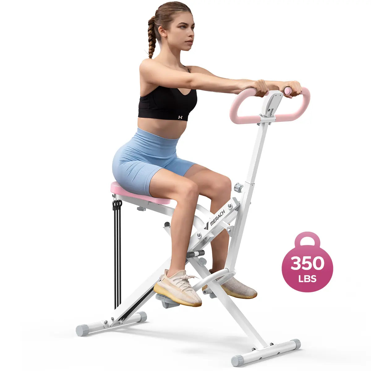 Summervibes Foldable 2-in-1 Squat Row Machine | Full Body Home Workout Equipment for Glutes & Legs (350lbs Capacity)