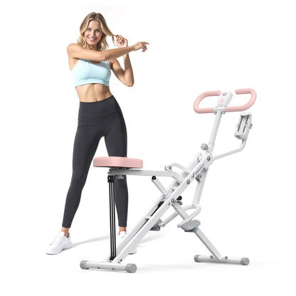 Summervibes Foldable 2-in-1 Squat Row Machine | Full Body Home Workout Equipment for Glutes & Legs (350lbs Capacity)